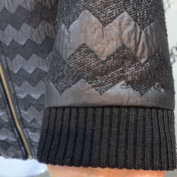 💲2️⃣5️⃣🎉HP🎉Anthropologie Numph Chevron Pattern Maxi Lengh Bomber Jacket - Picture 4 of 13
